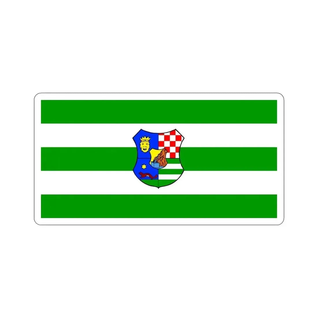 Flag of Zagreb County Croatia STICKER Vinyl Die-Cut Decal - The Sticker Space