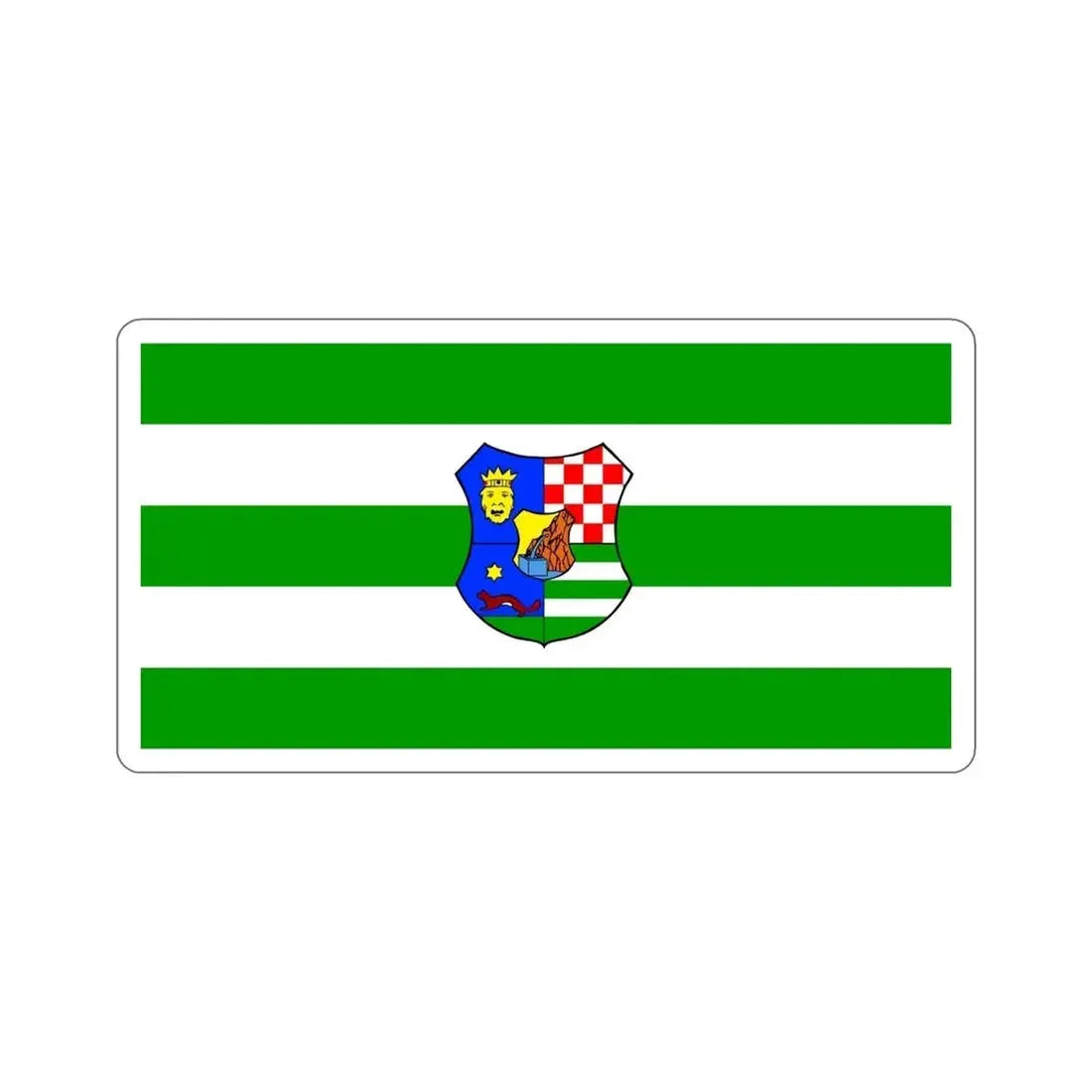 Flag of Zagreb County Croatia STICKER Vinyl Die-Cut Decal - The Sticker Space