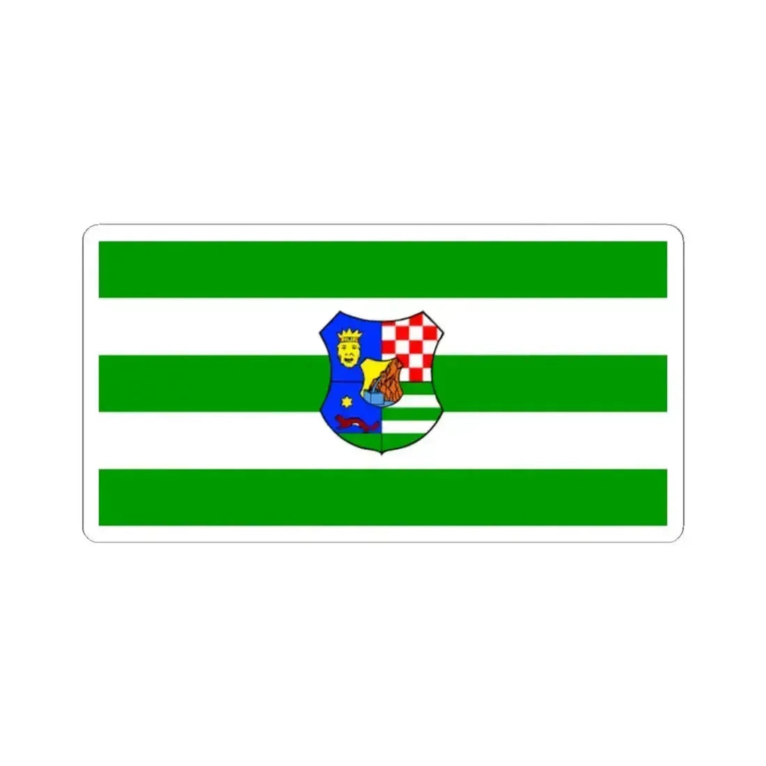 Flag of Zagreb County Croatia - STICKER Vinyl Kiss-Cut Decal 2 Inch White - The Sticker Space