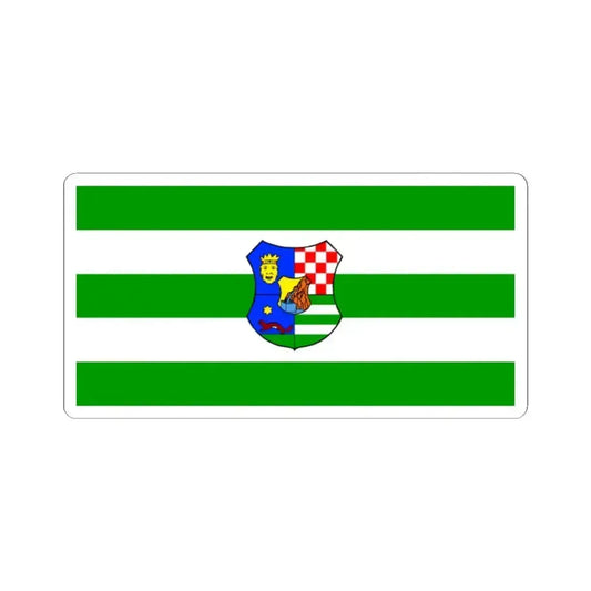 Flag of Zagreb County Croatia - STICKER Vinyl Kiss-Cut Decal 2 Inch White - The Sticker Space