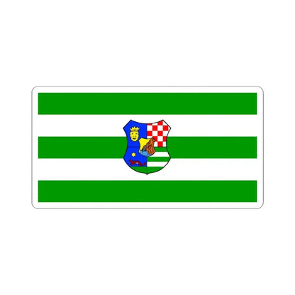 Flag of Zagreb County Croatia - STICKER Vinyl Kiss-Cut Decal 3 Inch White - The Sticker Space