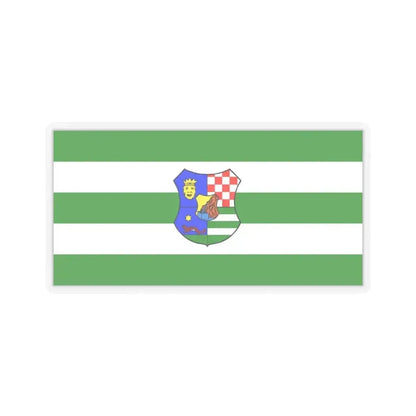 Flag of Zagreb County Croatia - STICKER Vinyl Kiss-Cut Decal 6 Inch Transparent - The Sticker Space