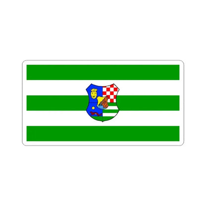 Flag of Zagreb County Croatia - STICKER Vinyl Kiss-Cut Decal 6 Inch White - The Sticker Space