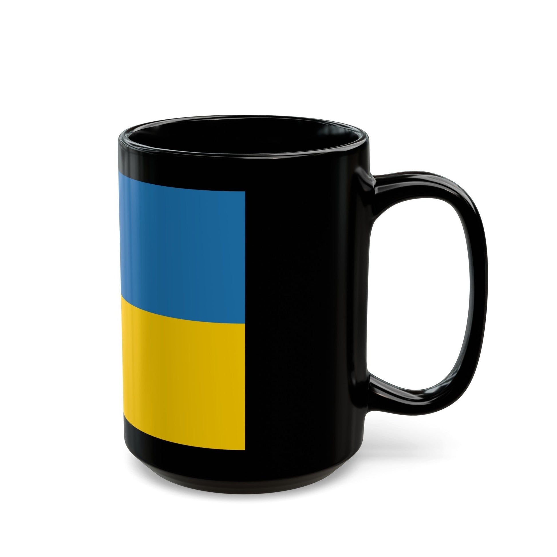 Flag of Zakarpattia Oblast Ukraine - Black Coffee Mug-The Sticker Space