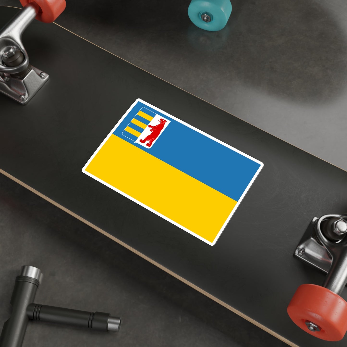 Flag of Zakarpattia Oblast Ukraine STICKER Vinyl Die-Cut Decal-The Sticker Space