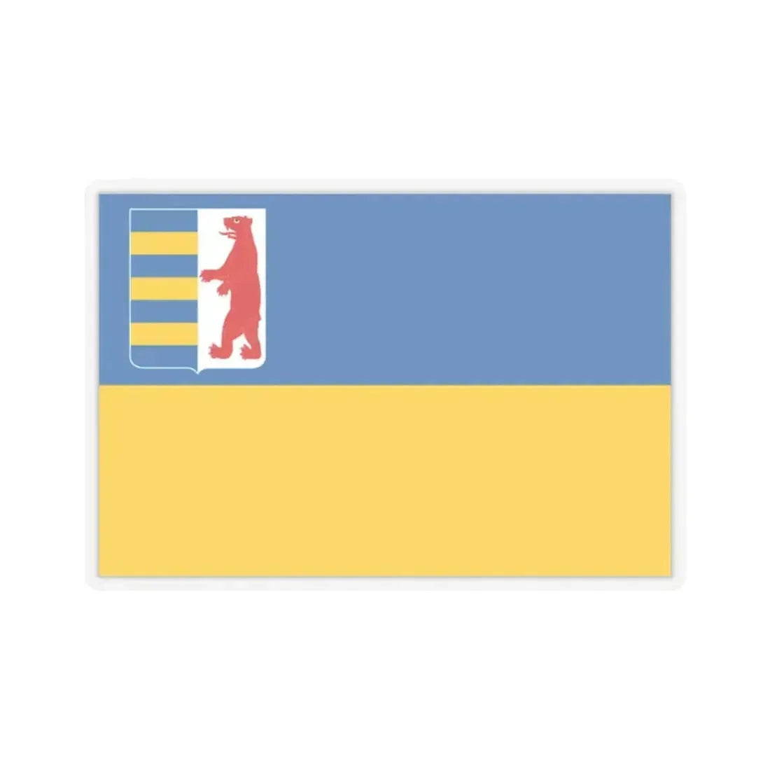 Flag of Zakarpattia Oblast Ukraine - STICKER Vinyl Kiss-Cut Decal 2 Inch Transparent - The Sticker Space