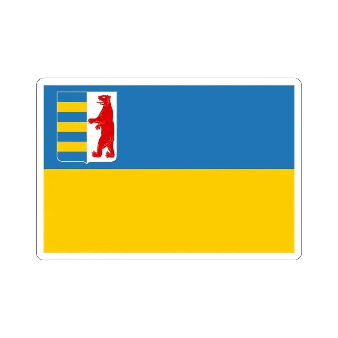 Flag of Zakarpattia Oblast Ukraine - STICKER Vinyl Kiss-Cut Decal 6 Inch White - The Sticker Space