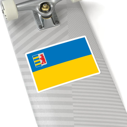 Flag of Zakarpattia Oblast (Ukraine) STICKER Vinyl Kiss-Cut Decal - The Sticker Space