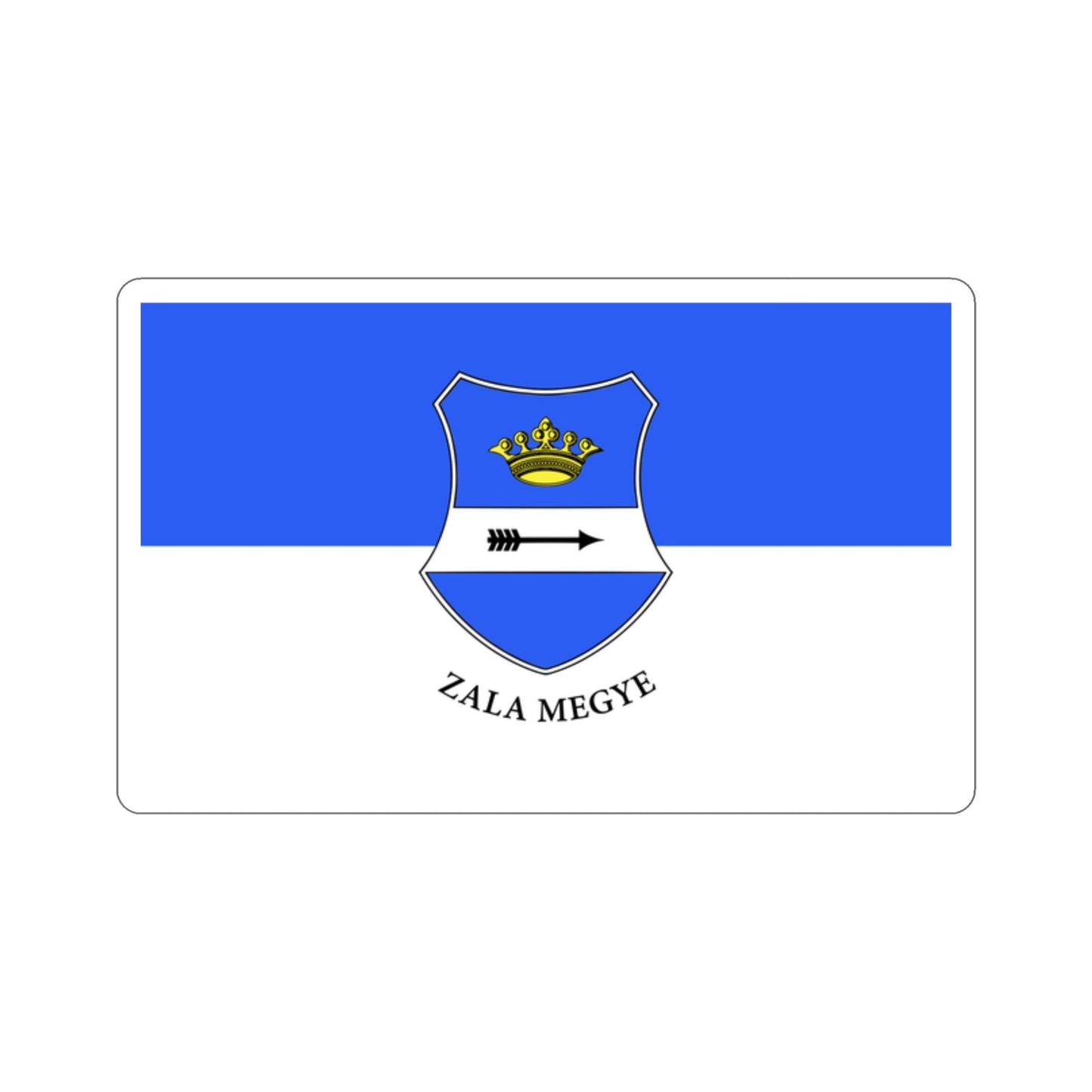 Flag of Zala County Hungary STICKER Vinyl Die-Cut Decal-2 Inch-The Sticker Space