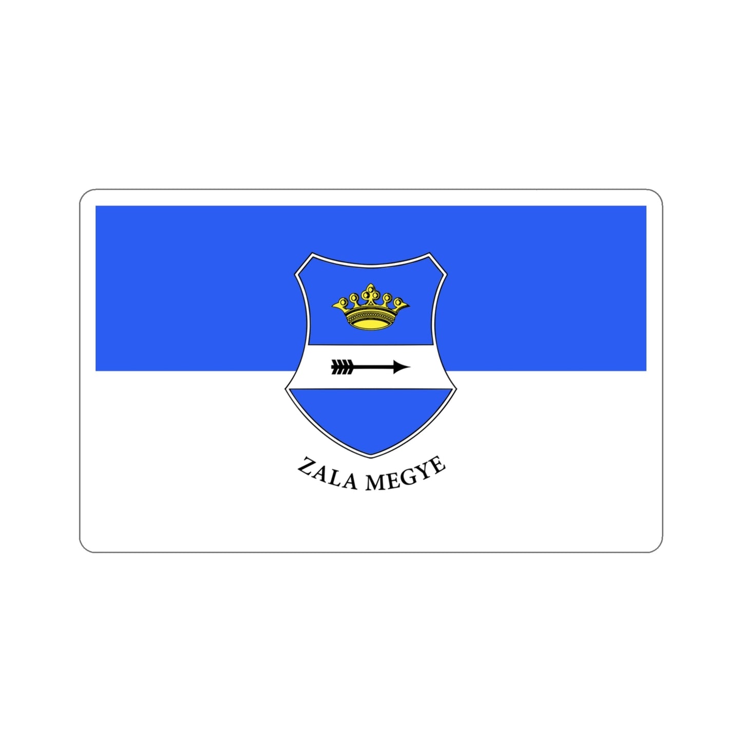 Flag of Zala County Hungary STICKER Vinyl Die-Cut Decal-4 Inch-The Sticker Space