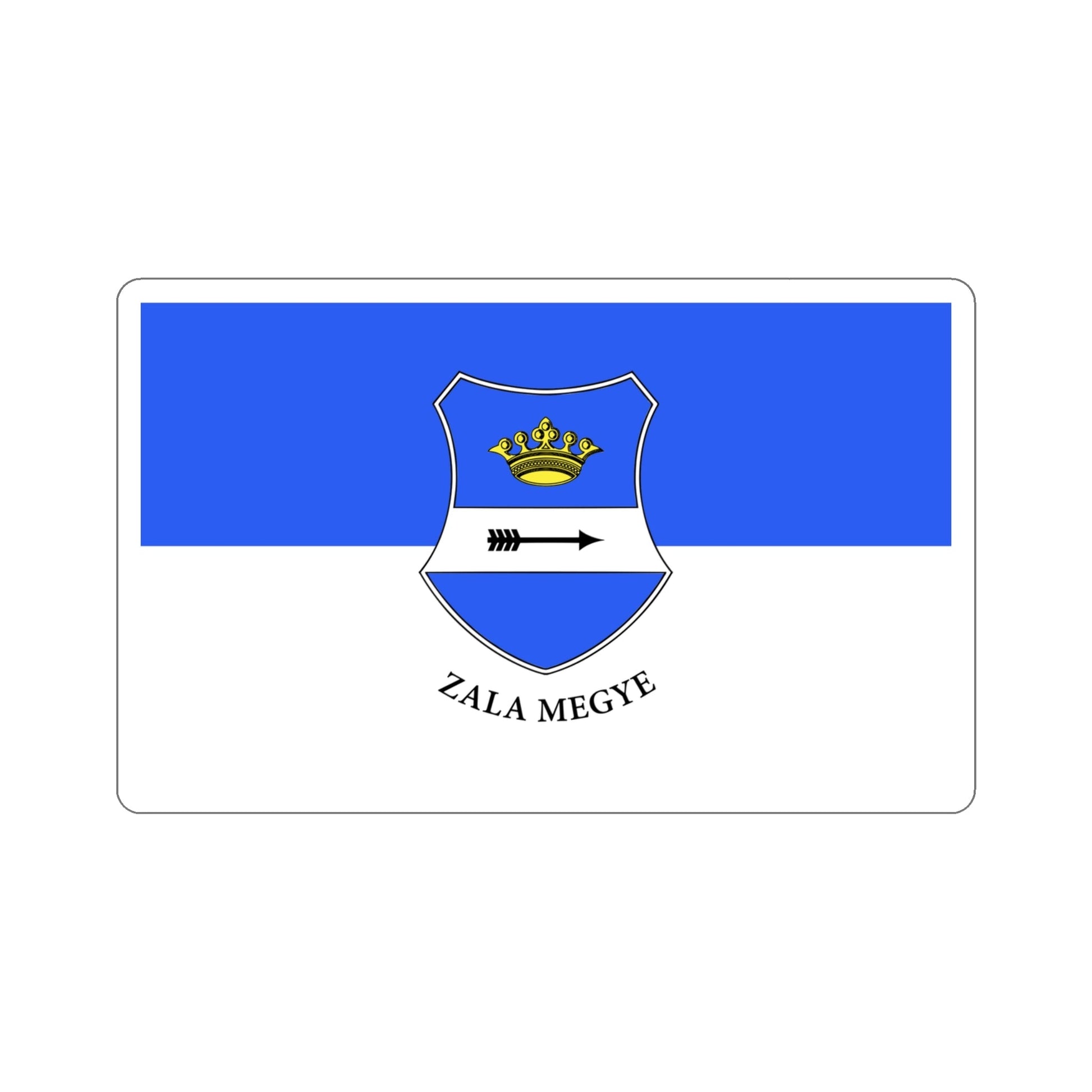 Flag of Zala County Hungary STICKER Vinyl Die-Cut Decal-4 Inch-The Sticker Space