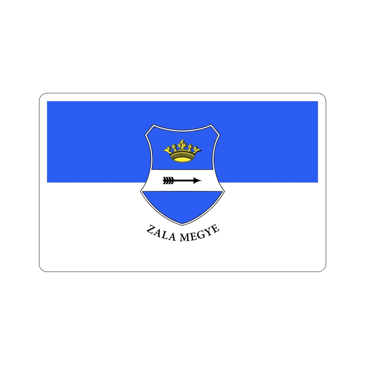 Flag of Zala County Hungary STICKER Vinyl Die-Cut Decal-5 Inch-The Sticker Space