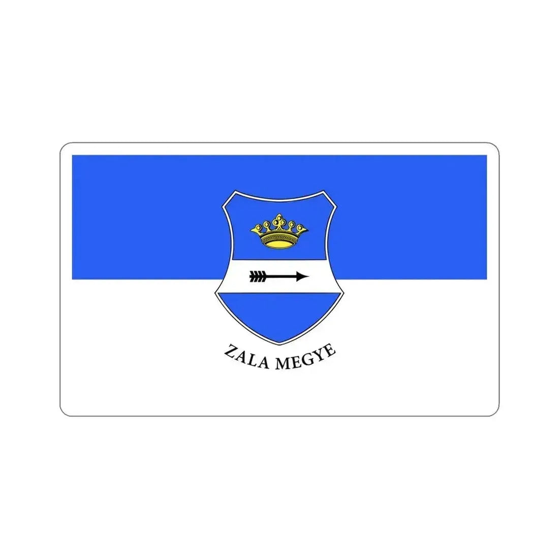Flag of Zala County Hungary STICKER Vinyl Die-Cut Decal 5 Inch - The Sticker Space