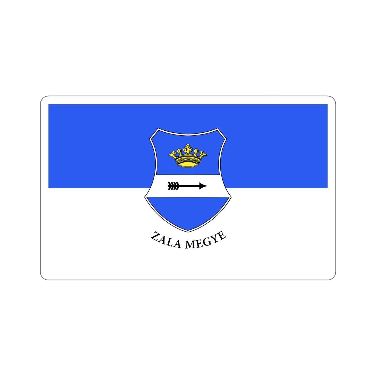Flag of Zala County Hungary STICKER Vinyl Die-Cut Decal-6 Inch-The Sticker Space