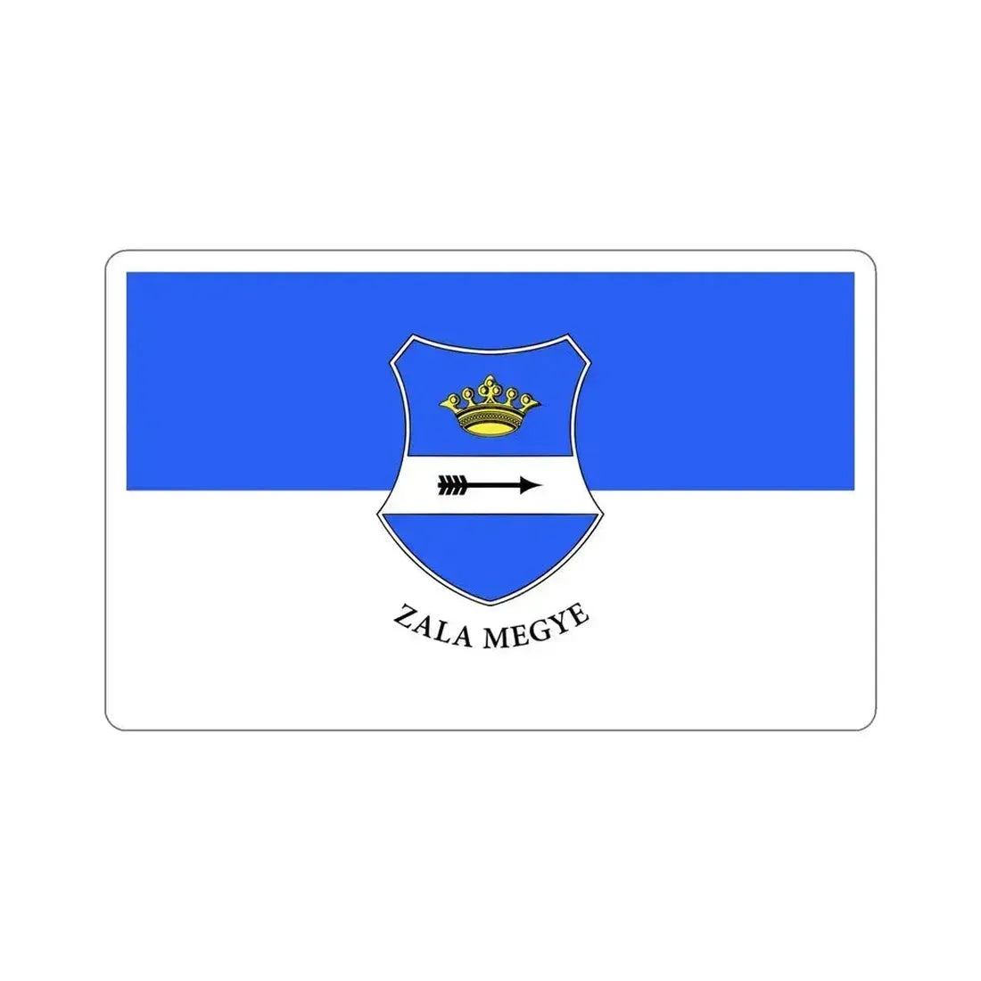 Flag of Zala County Hungary STICKER Vinyl Die-Cut Decal 6 Inch - The Sticker Space