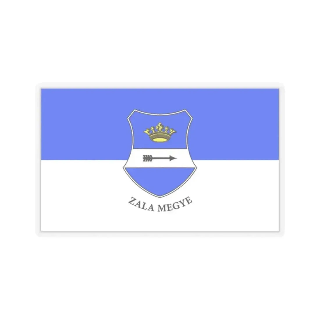 Flag of Zala County Hungary - STICKER Vinyl Kiss-Cut Decal 2 Inch Transparent - The Sticker Space