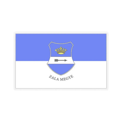 Flag of Zala County Hungary - STICKER Vinyl Kiss-Cut Decal 2 Inch Transparent - The Sticker Space