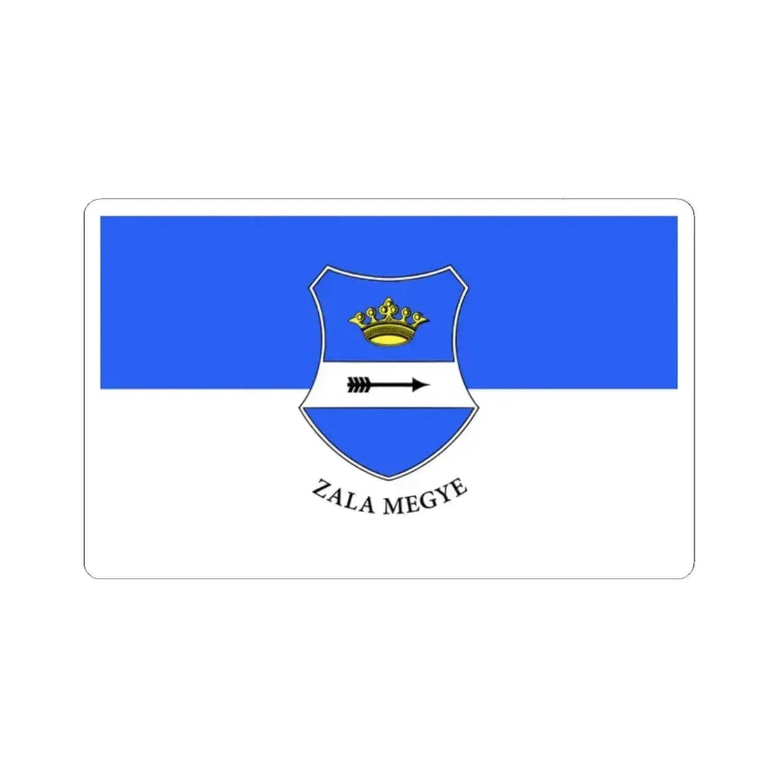 Flag of Zala County Hungary - STICKER Vinyl Kiss-Cut Decal 2 Inch White - The Sticker Space
