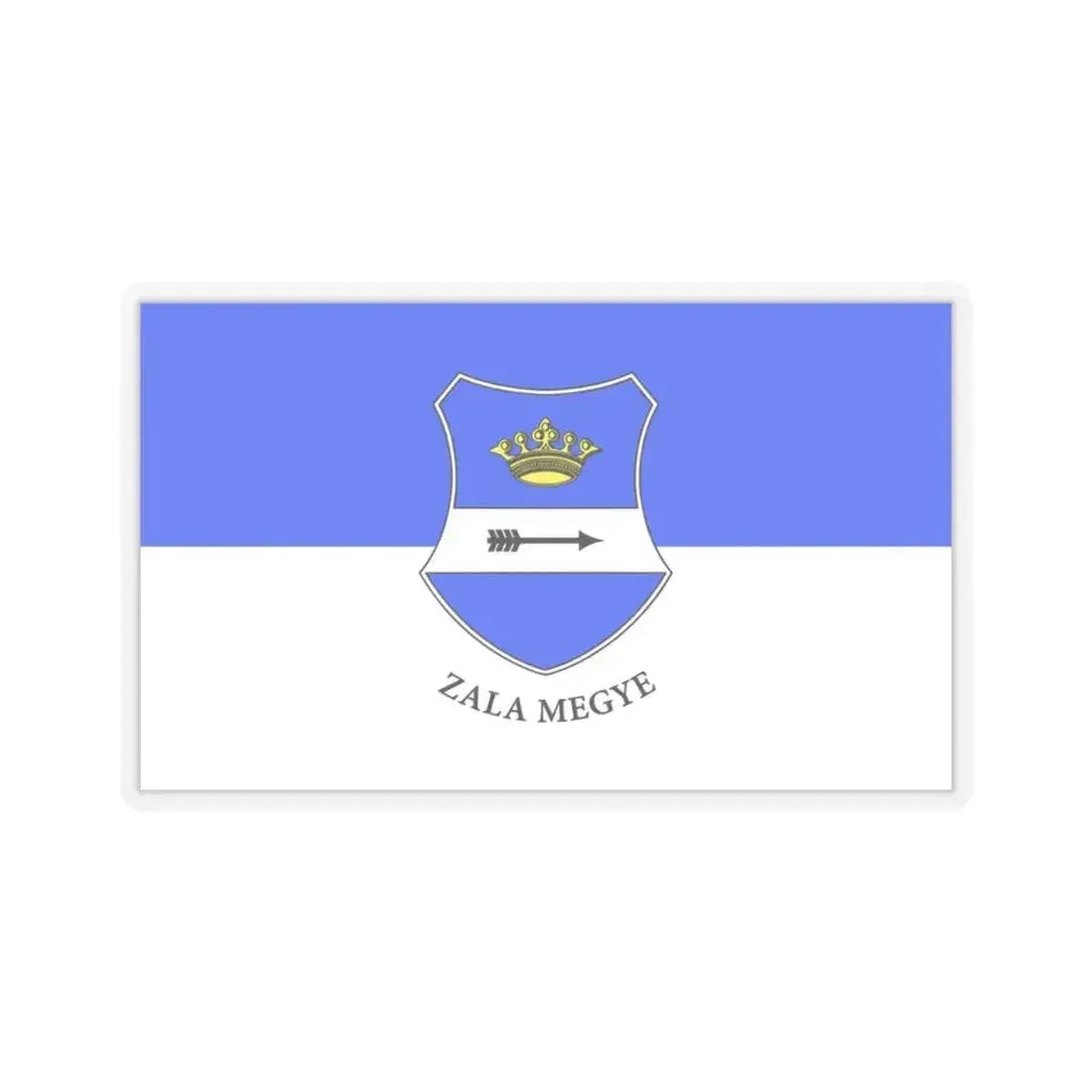 Flag of Zala County Hungary - STICKER Vinyl Kiss-Cut Decal 3 Inch Transparent - The Sticker Space