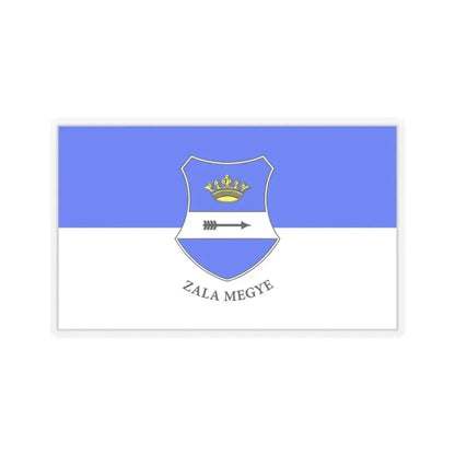 Flag of Zala County Hungary - STICKER Vinyl Kiss-Cut Decal 3 Inch Transparent - The Sticker Space