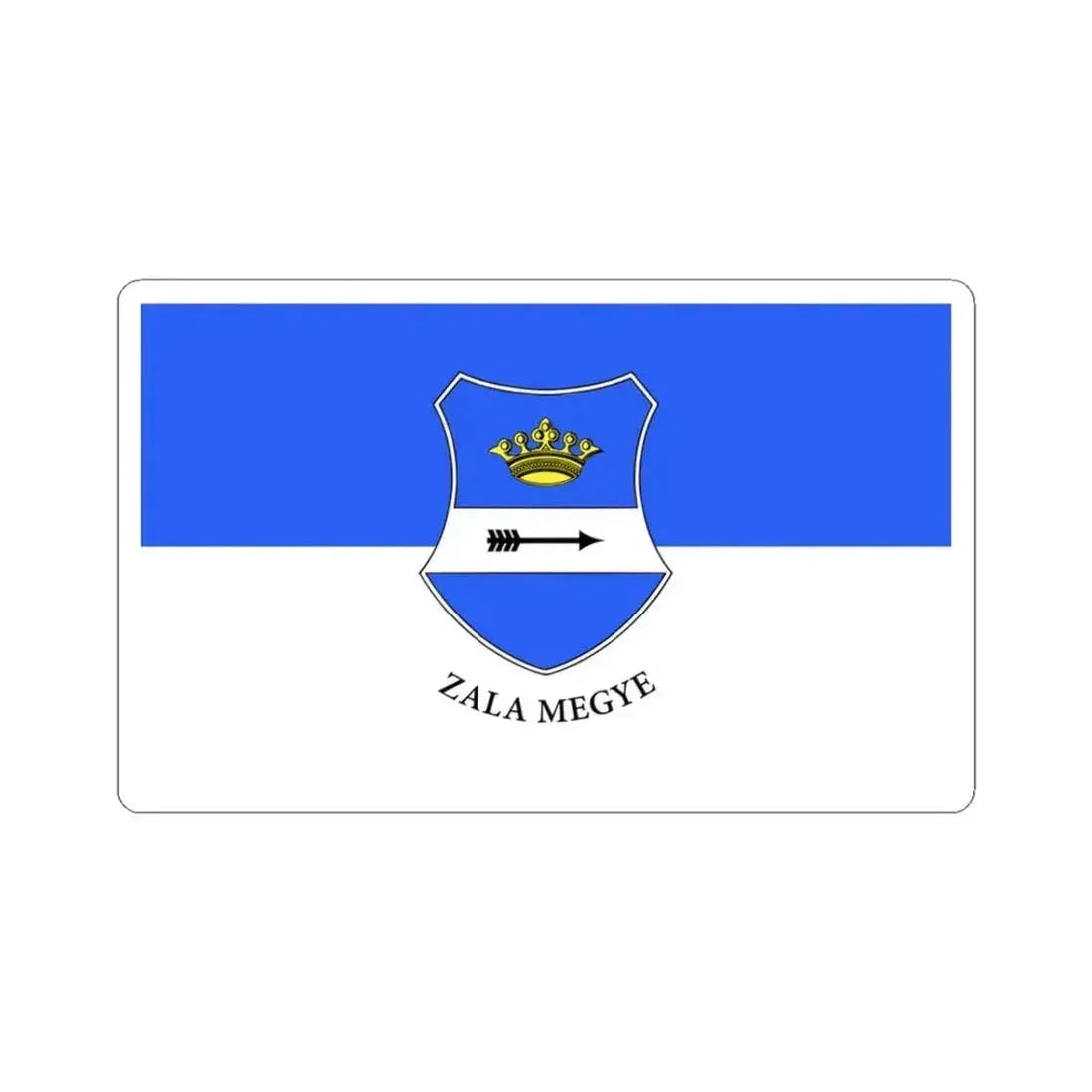 Flag of Zala County Hungary - STICKER Vinyl Kiss-Cut Decal 3 Inch White - The Sticker Space
