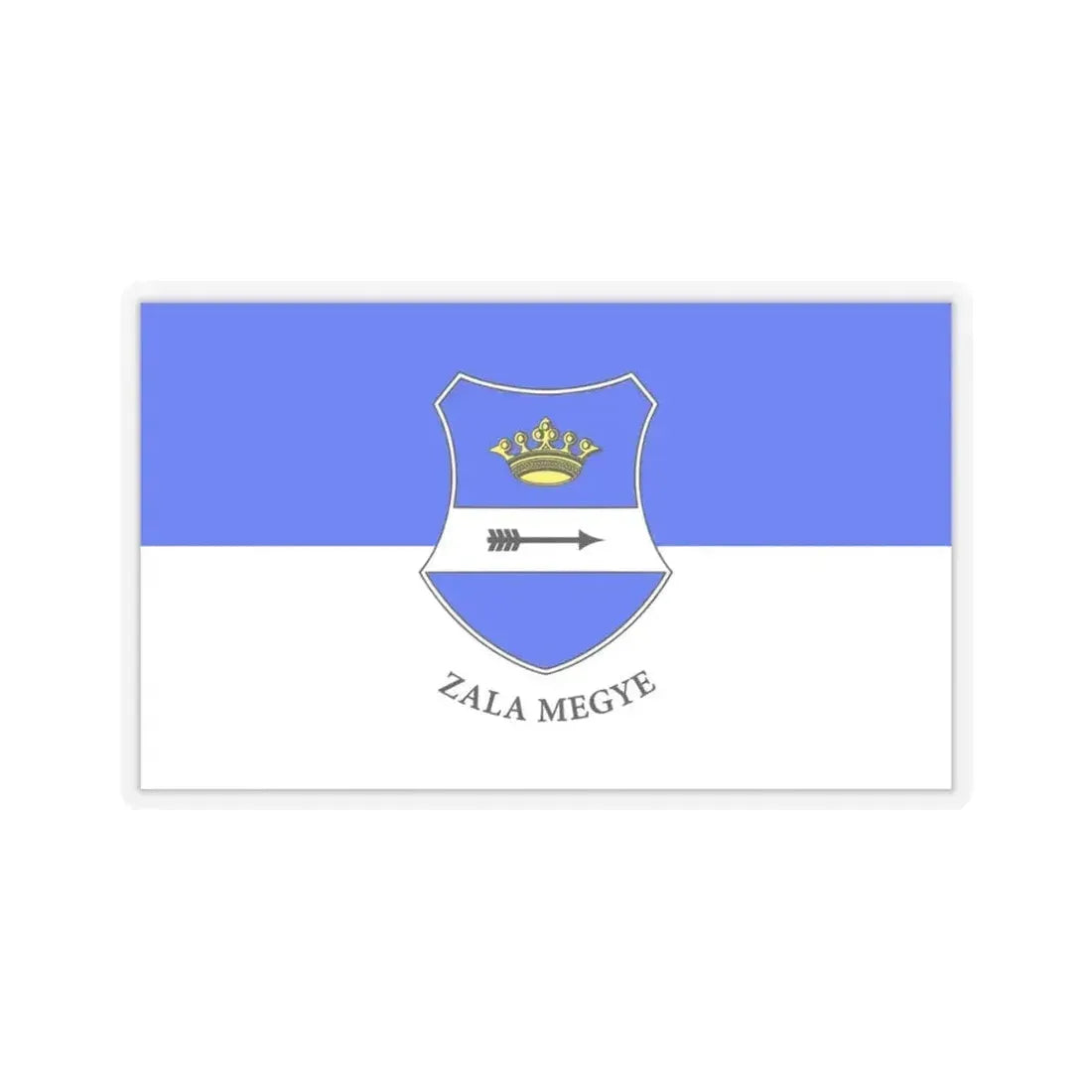 Flag of Zala County Hungary - STICKER Vinyl Kiss-Cut Decal 4 Inch Transparent - The Sticker Space