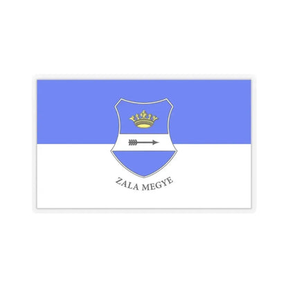 Flag of Zala County Hungary - STICKER Vinyl Kiss-Cut Decal 4 Inch Transparent - The Sticker Space