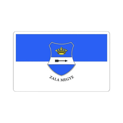 Flag of Zala County Hungary - STICKER Vinyl Kiss-Cut Decal 4 Inch White - The Sticker Space