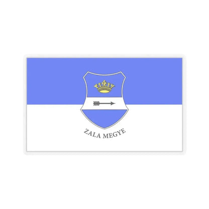 Flag of Zala County Hungary - STICKER Vinyl Kiss-Cut Decal 6 Inch Transparent - The Sticker Space