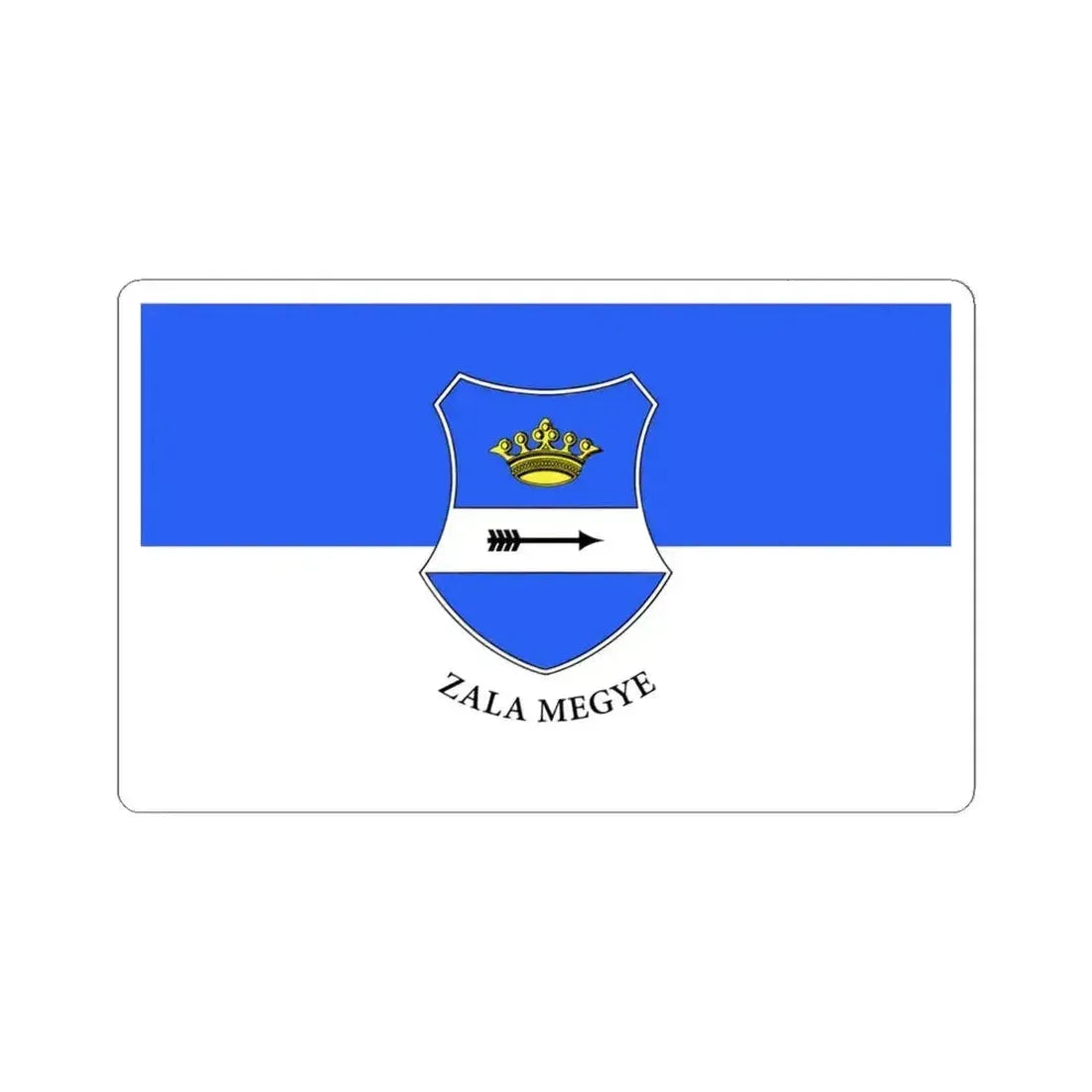 Flag of Zala County Hungary - STICKER Vinyl Kiss-Cut Decal 6 Inch White - The Sticker Space