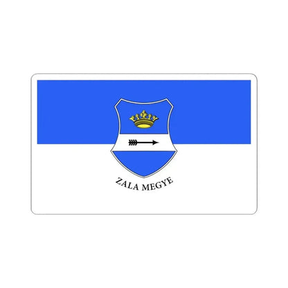 Flag of Zala County Hungary - STICKER Vinyl Kiss-Cut Decal 6 Inch White - The Sticker Space