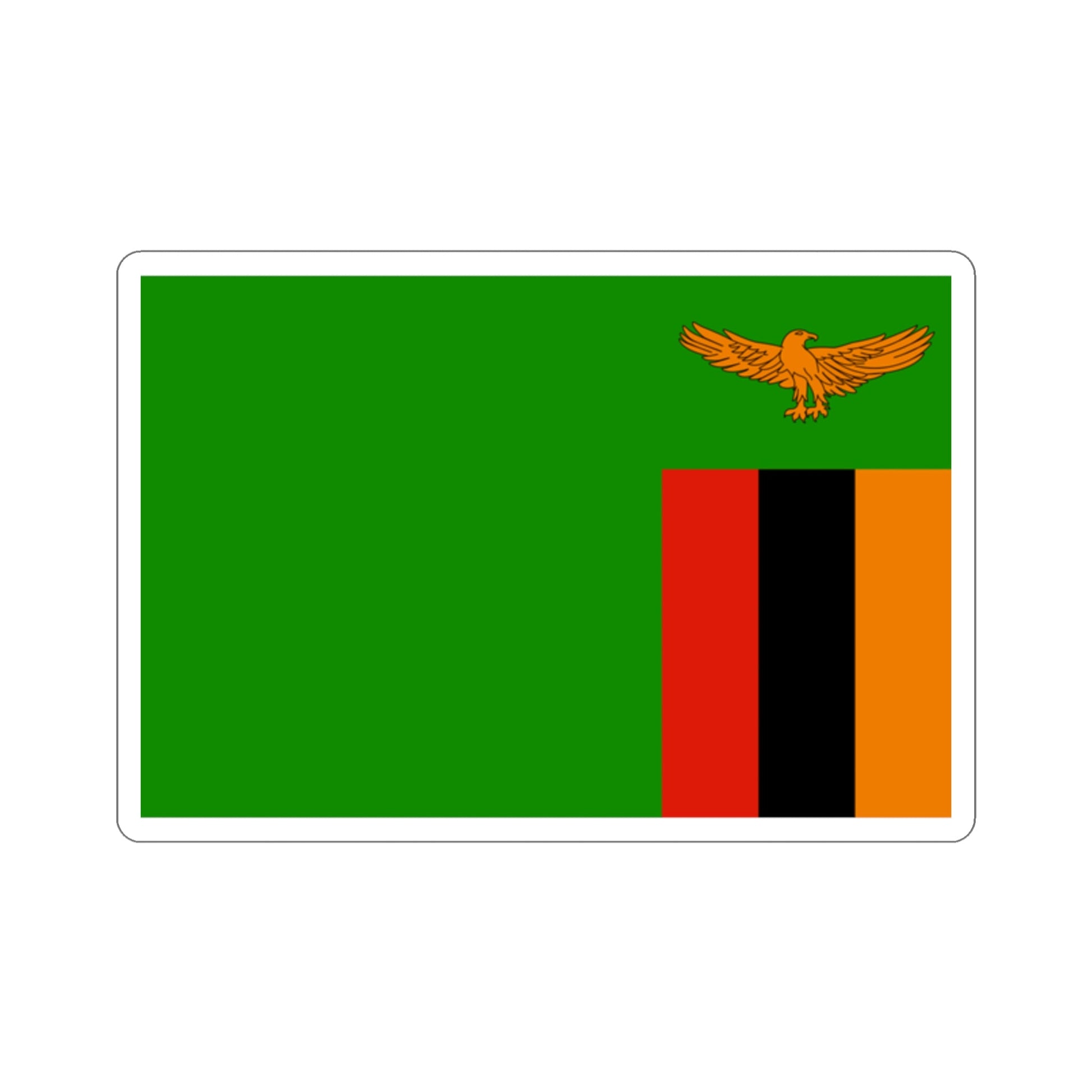 Flag of Zambia STICKER Vinyl Die-Cut Decal-2 Inch-The Sticker Space