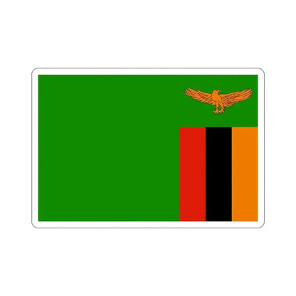 Flag of Zambia STICKER Vinyl Die-Cut Decal 4 Inch - The Sticker Space