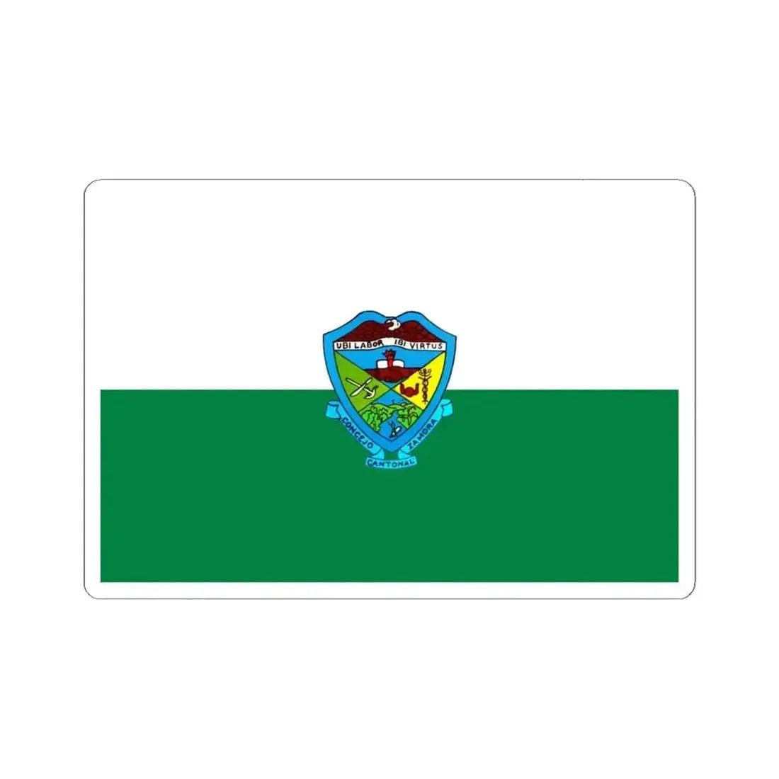 Flag of Zamora Ecuador (Ecuador) STICKER Vinyl Kiss-Cut Decal 6 Inch White - The Sticker Space