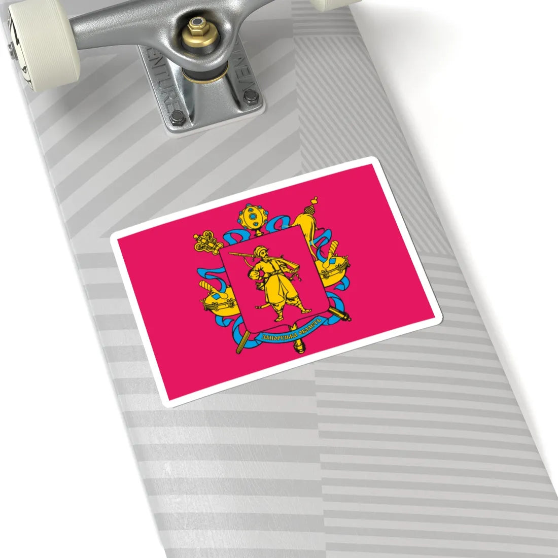 Flag of Zaporizhia Oblast (Ukraine) STICKER Vinyl Kiss-Cut Decal - The Sticker Space