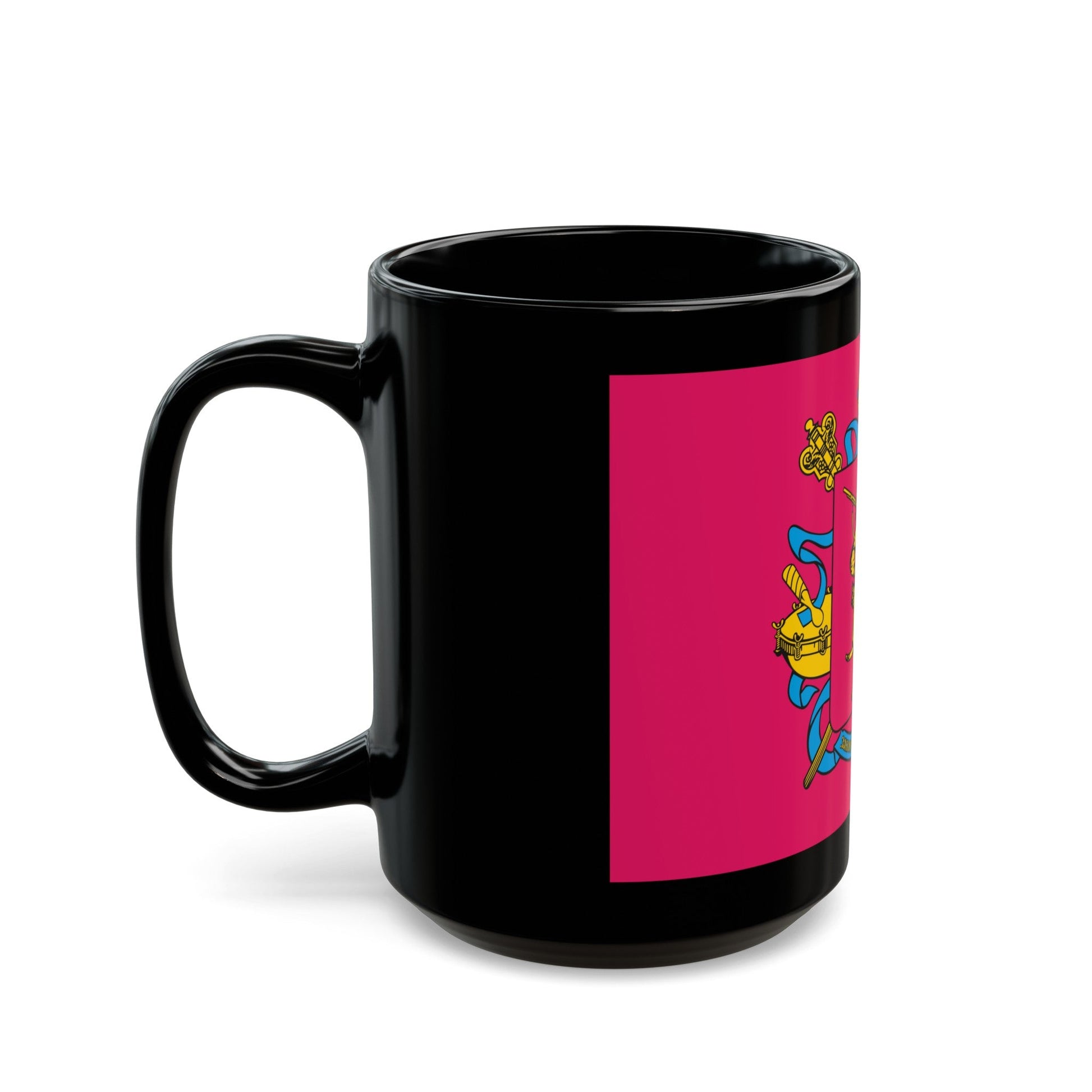 Flag of Zaporizhzhia Oblast Ukraine - Black Coffee Mug-The Sticker Space