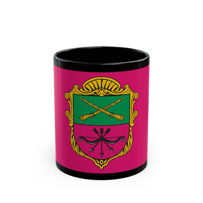 Flag of Zaporizhzhia Ukraine - Black Coffee Mug-11oz-The Sticker Space