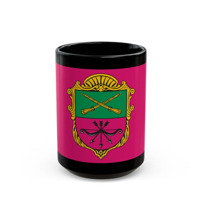 Flag of Zaporizhzhia Ukraine - Black Coffee Mug-15oz-The Sticker Space