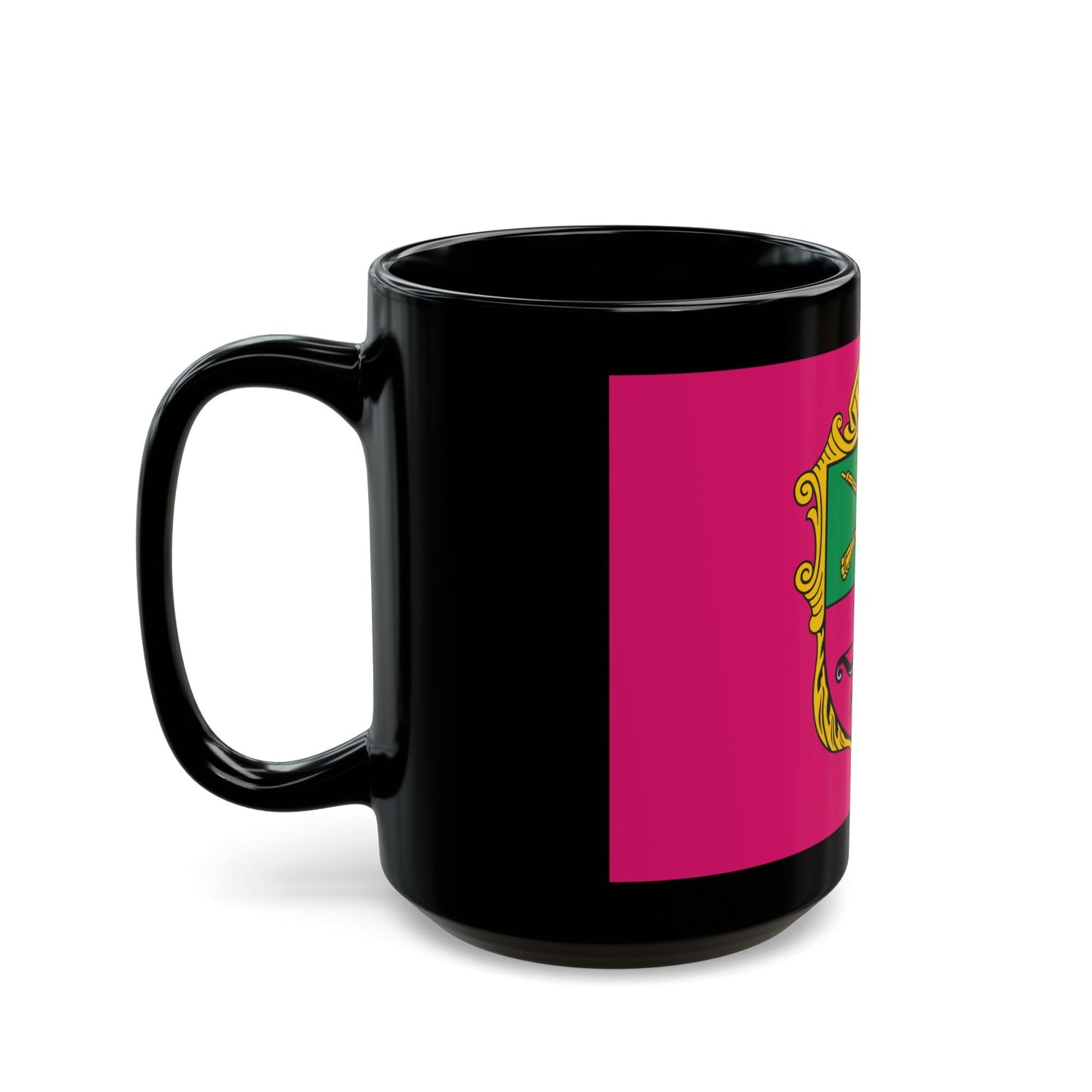 Flag of Zaporizhzhia Ukraine - Black Coffee Mug-The Sticker Space