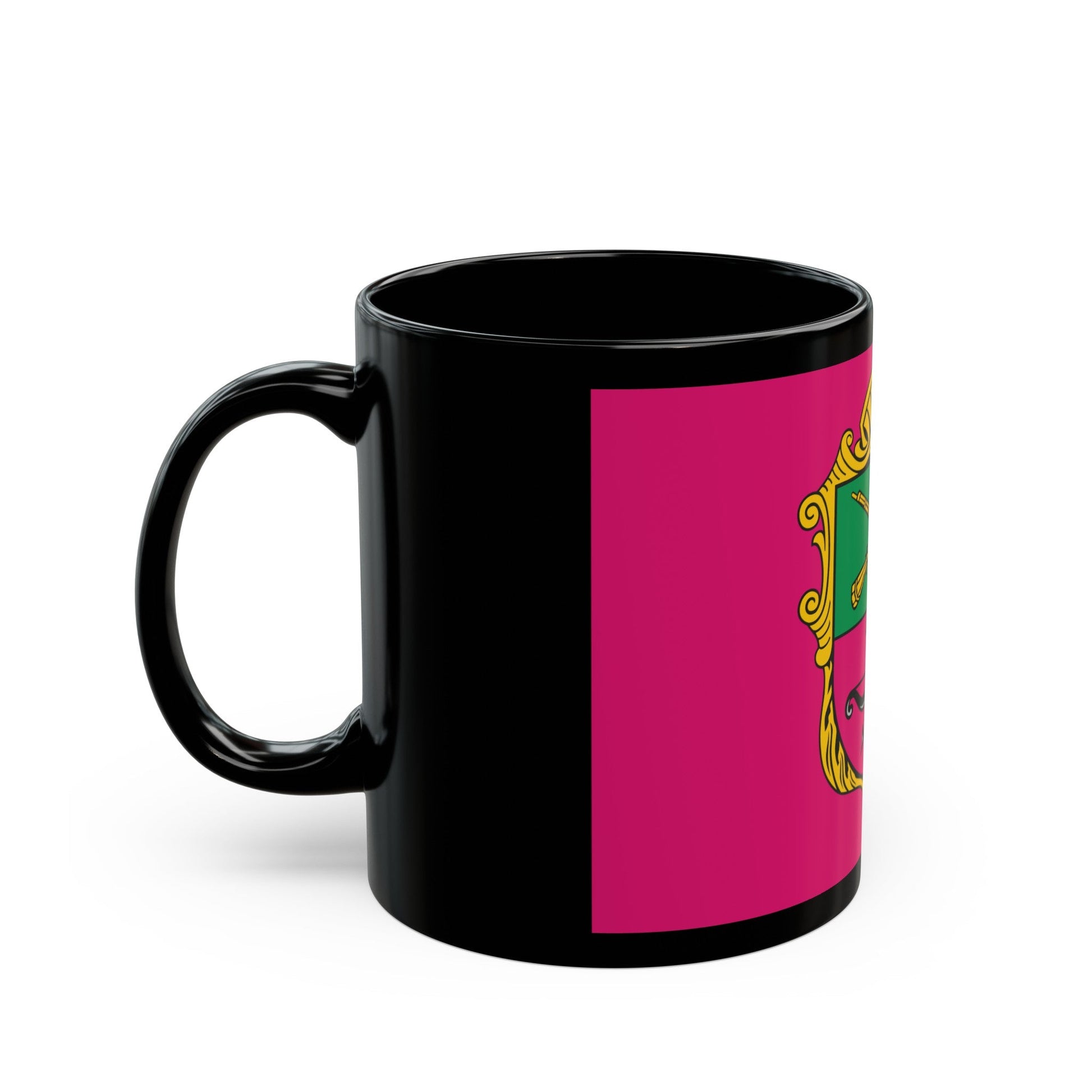 Flag of Zaporizhzhia Ukraine - Black Coffee Mug-The Sticker Space