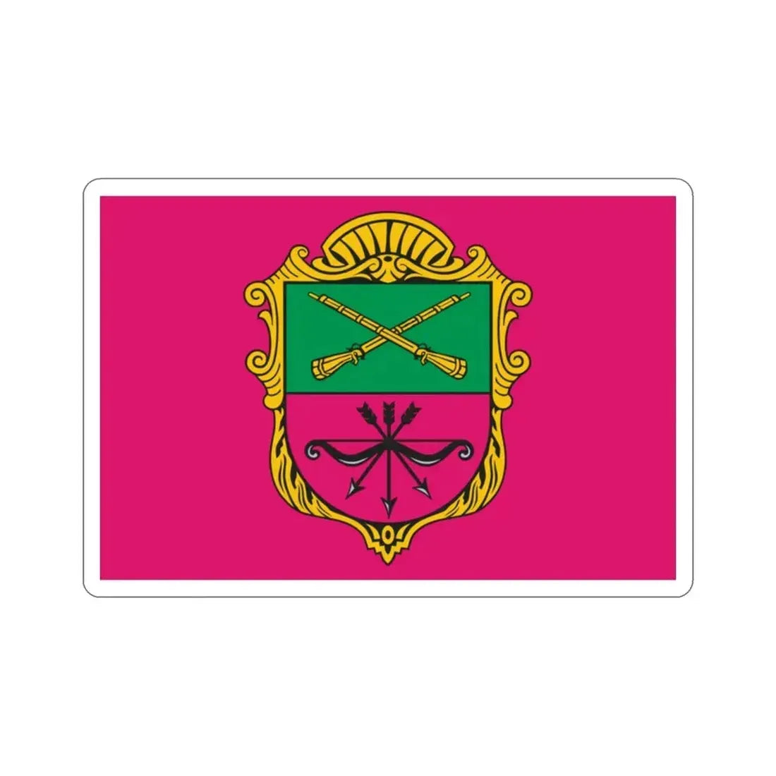 Flag of Zaporizhzhia Ukraine STICKER Vinyl Die-Cut Decal 2 Inch - The Sticker Space