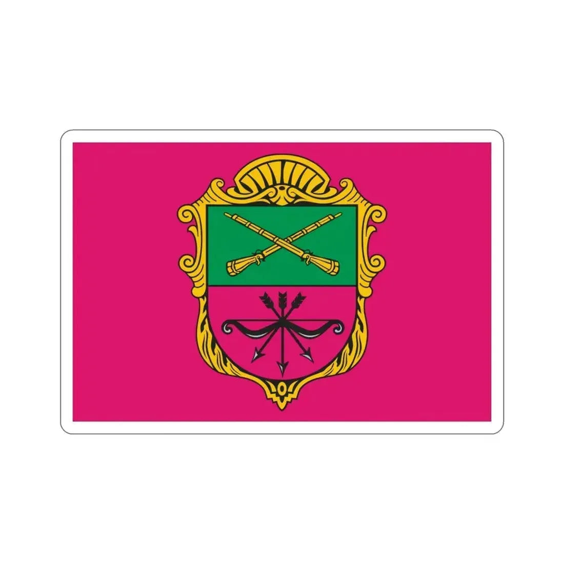 Flag of Zaporizhzhia Ukraine STICKER Vinyl Die-Cut Decal 3 Inch - The Sticker Space
