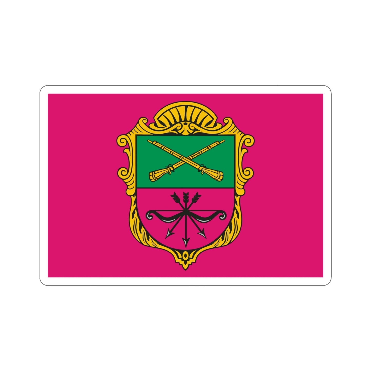 Flag of Zaporizhzhia Ukraine STICKER Vinyl Die-Cut Decal-4 Inch-The Sticker Space