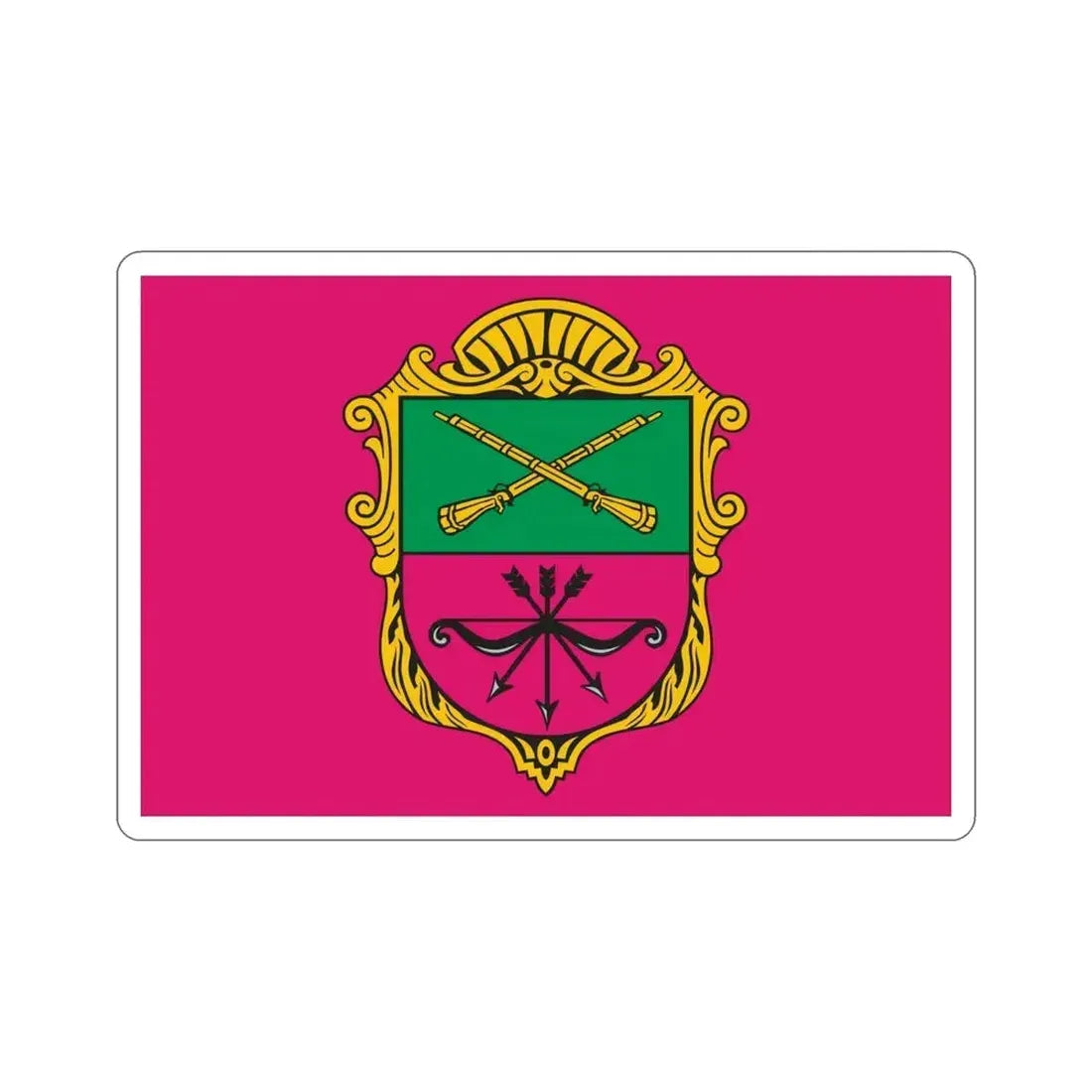 Flag of Zaporizhzhia Ukraine STICKER Vinyl Die-Cut Decal 4 Inch - The Sticker Space