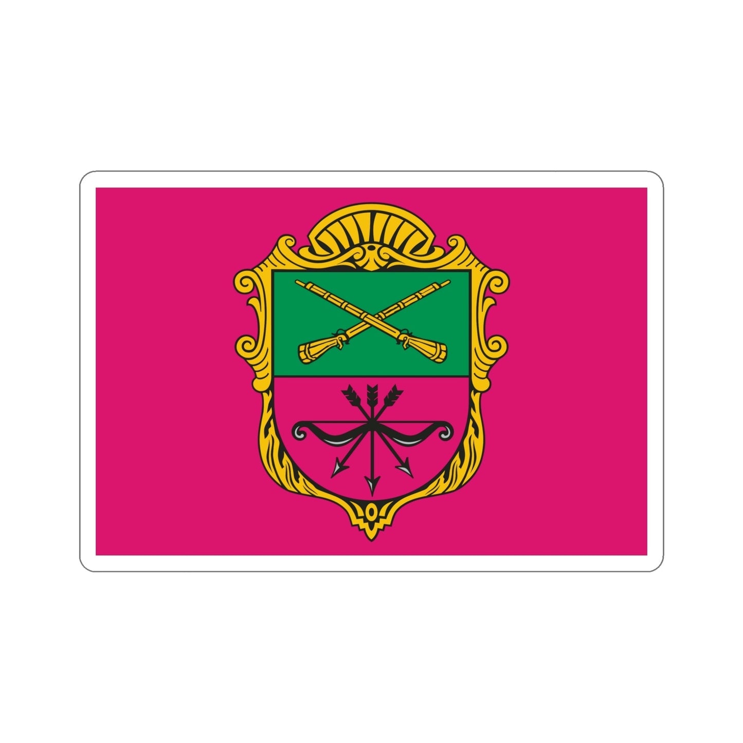 Flag of Zaporizhzhia Ukraine STICKER Vinyl Die-Cut Decal-5 Inch-The Sticker Space