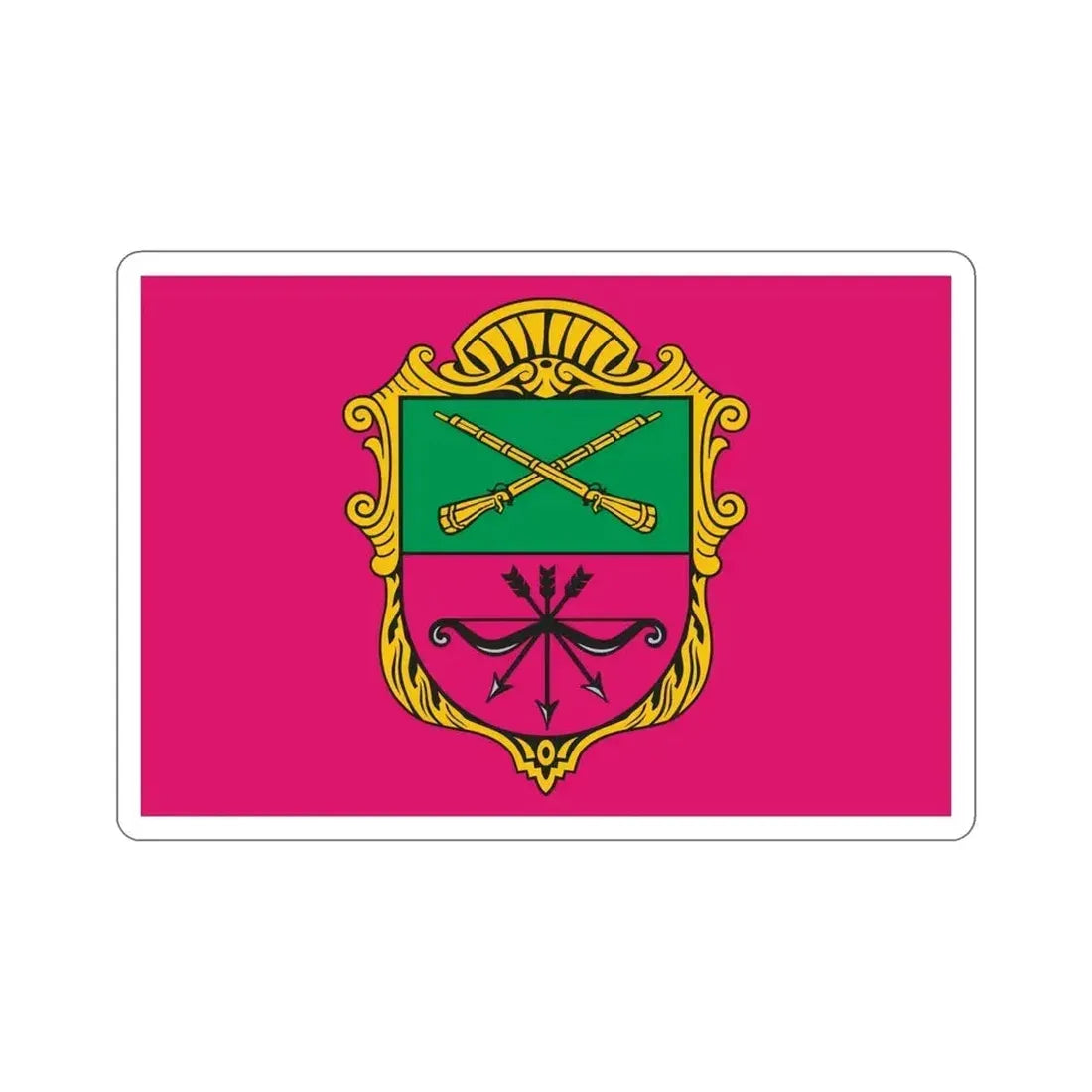 Flag of Zaporizhzhia Ukraine STICKER Vinyl Die-Cut Decal 5 Inch - The Sticker Space