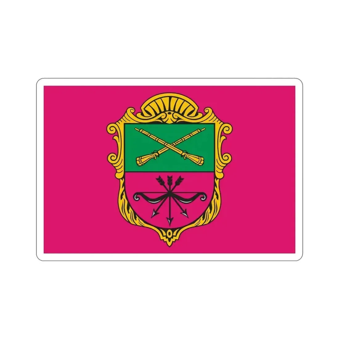 Flag of Zaporizhzhia Ukraine STICKER Vinyl Die-Cut Decal 6 Inch - The Sticker Space