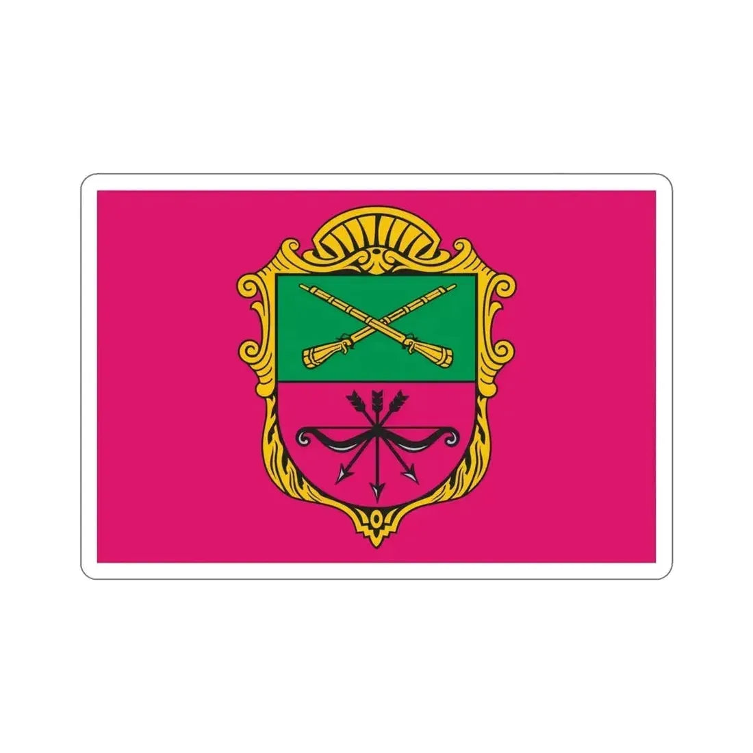 Flag of Zaporizhzhia Ukraine STICKER Vinyl Die-Cut Decal - The Sticker Space