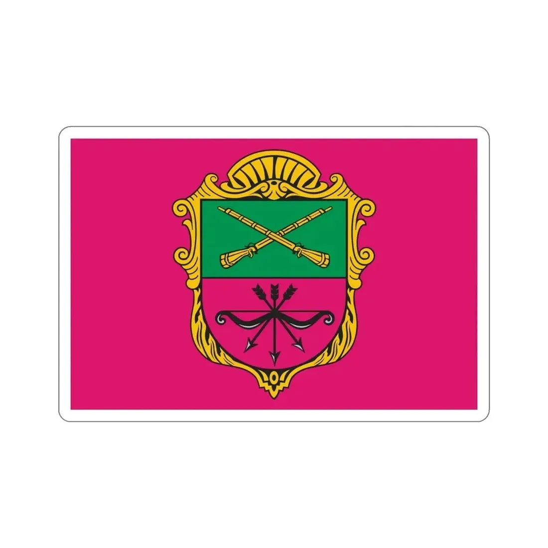 Flag of Zaporizhzhia Ukraine STICKER Vinyl Die-Cut Decal - The Sticker Space
