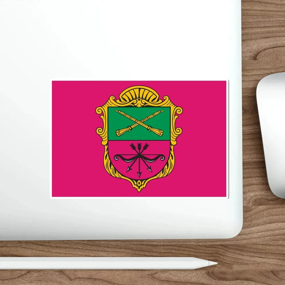 Flag of Zaporizhzhia Ukraine STICKER Vinyl Die-Cut Decal - The Sticker Space